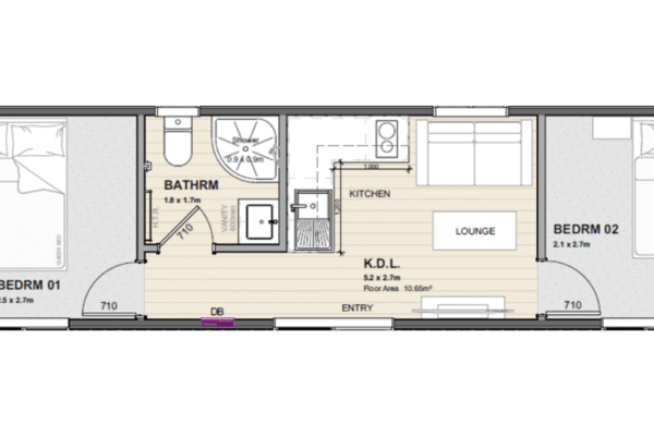 Pohutukawa Floor Plan Rent to Buy Cabin RentZone